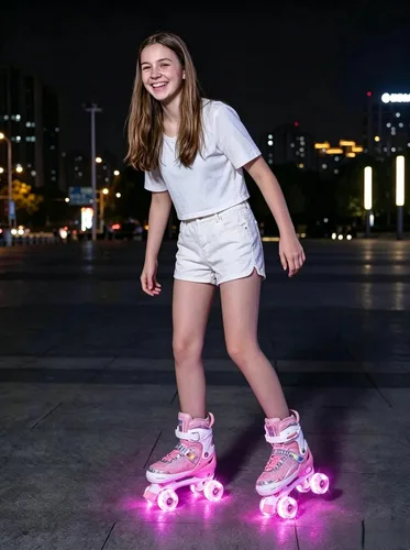 Miniatura 5 de Patines de ruedas para niños, patines rodantes ajustables de 4 tamaños con ruedas que se iluminan, 10C a 6 patines de ruedas para principiantes