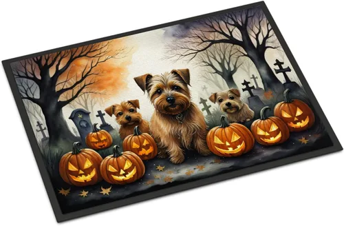 Miniatura 22 de Caroline's Treasures DAC2011MAT - Felpudo de Halloween espeluznante con diseño de Beagle, de 18 x 27 pulgadas, para interiores y exteriores