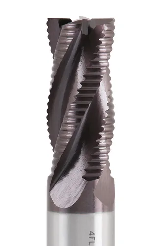 Miniatura 4 de Accusize Industrial Tools Fresa de Extremo de Desbaste M42 8% Cobalto TiAlN Diente Estándar, 3/4'' por 3/4'' por 1-5/8'' Longitud Flt, 1102-0034