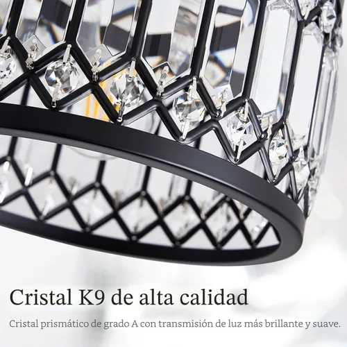 Miniatura 7 de Pevfah Lámpara de techo negra de cristal, moderna lámpara de techo semiempotrada, accesorios de iluminación de pasillo redondo para cocina, entrada