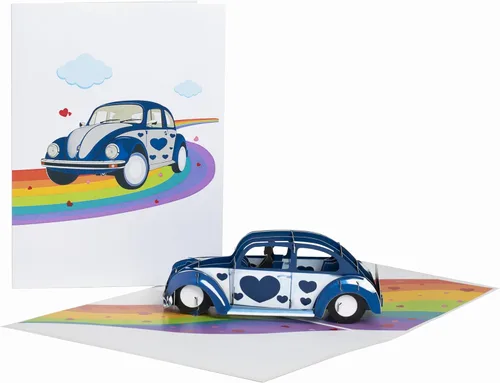 Miniatura 14 de iGifts And Cards Tarjeta desplegable 3D de corazón gay – Escultura floral Love is Love para el mes del orgullo, boda, aniversario y salida – Regalo