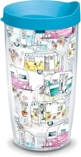 Tervis Vaso aislado de doble pared colorido hecho en Estados Unidos mantiene las bebidas frías y calientes, 16 onzas, clásico