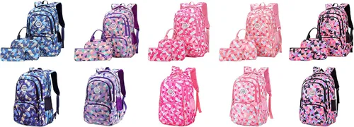 Miniatura 8 de JiaYou Mochila escolar primaria para niña con estampado de flores