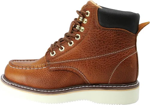 Miniatura 4 de Cactus Men's 71622M 6" Full Grain Leather Polyurethane (PU) Outsole Moc-Toe Work Boots