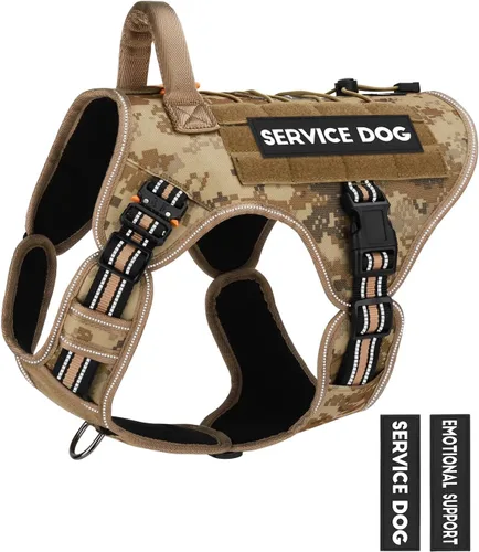 Miniatura 32 de Arnés táctico para perros - PETNANNY Chaleco para perro de servicio para perros grandes Cobertura corporal completa en arnés para perros de Rosa