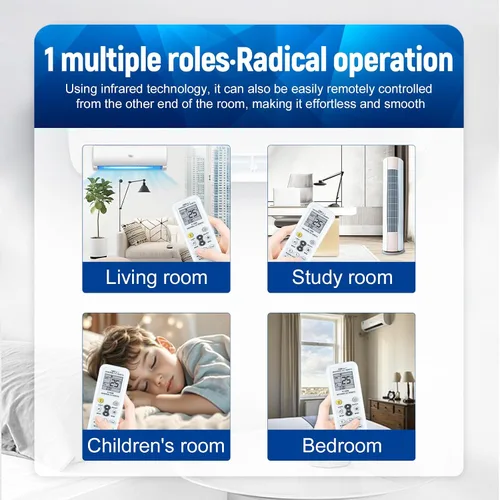 Miniatura 4 de K-1028E Nuevo control remoto universal de CA 1000 en 1 para múltiples marcas Haier, Hitachi, Panasonic, LG, Sharp, Gree, Midea, Bosch, Toshiba