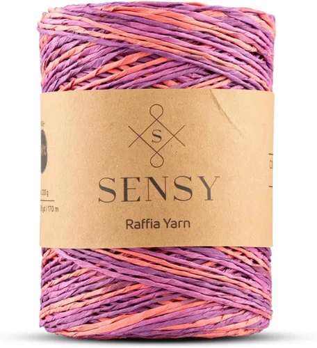Miniatura 28 de Sensy Premium - Hilo de rafia multicolor (185 yardas, 100% papel, 400)