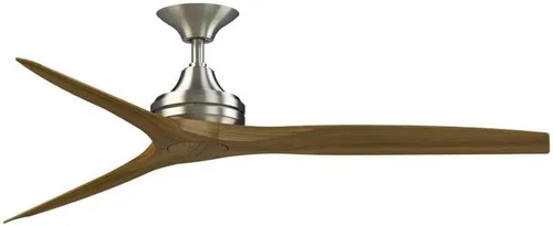 Miniatura 32 de Fanimation Spitfire - Ventilador de techo para interiores y exteriores de 60 pulgadas, níquel cepillado con cuchillas naturales