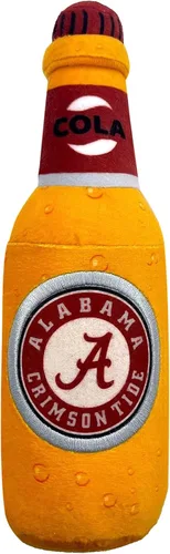 NCAA Alabama Crimson Tide Botella de Cerveza de Peluche para Perros y Gatos con Sonido - El Juguetes de Peluche de Botella de Soda del Estadio Más