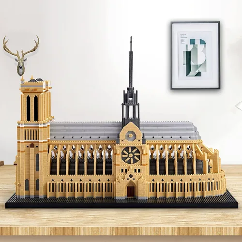 Miniatura 3 de Notre Dame De Paris Colección de micro bloques de construcción famosa mundialmente famosa modelo arquitectura conjuntos para adultos 7380 piezas
