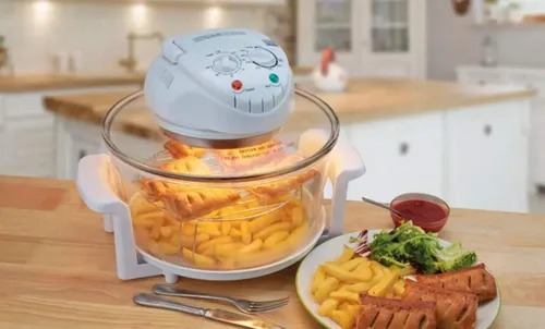 Miniatura 2 de Freidora de aire eléctrica, horno de convección turbo, vaporizador de horno, halógeno, ideal para papas fritas y patatas fritas