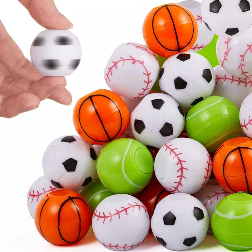 Miniatura 8 de Scione 36Pack Girar Fútbol Antiestrés Girar Fútbol Recuerdos de Fiesta para Niños 4-8 8-12 Rellenos de Bolsas de Regalo Caja del Tesoro Juguetes