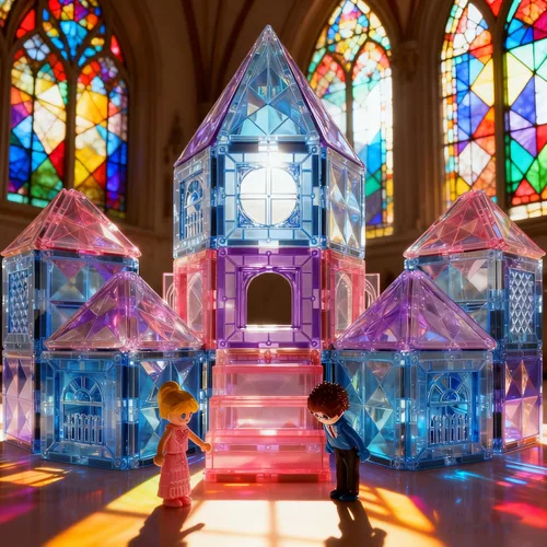 Miniatura 5 de Soyee Bloques de Construcción Magnéticos de Diamante - Juguetes de Princesa para Niñas y Niños de 3-8 Años - Regalo de Cumpleaños y Navidad