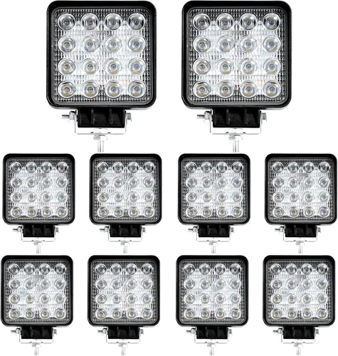 Miniatura 8 de Luz de trabajo LED 080, 4 luces de trabajo LED de 80 W de 10 cm.