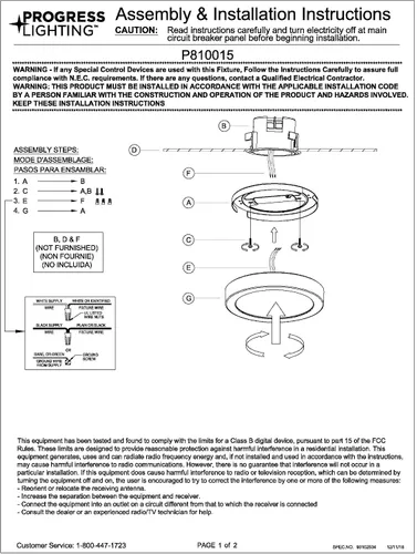 Miniatura 15 de Progress Lighting Edgelit - Soporte para superficie LED de 7 pulgadas, colección Everlume, para interiores, P810015-030-30, blanco