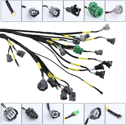 Miniatura 4 de Conjunto de cables de motor compatible con Honda Civic Integra B16 B18 D16 OBD1 Budget D & B-Series Tucked CNCH-OBD1-1
