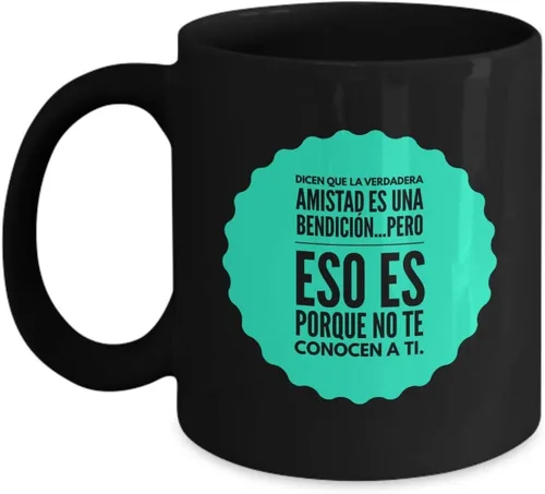 Miniatura 4 de Regalo para amigos Taza de cafe para hermana Perfecto regalo para graduados, profesionales y estudiantes Vaso con afirmaciones positivas, Negro