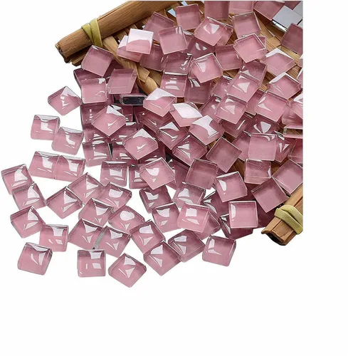 Miniatura 18 de 100 Piezas de Azulejos de Mosaico a Granel de Colores Surtidos, Azulejos de Vidrio Opaco para Manualidades de Mosaico DIY, Adornos para el Hogar