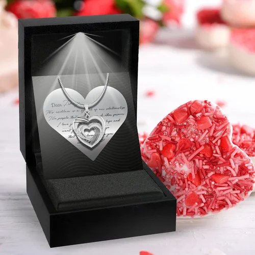 Miniatura 7 de UNLOCKED 925 Sterling Silver Double Heart Necklace for Women - Love Heart Necklace Gift for women - Two Hearts Pendant Necklace Gift for Her