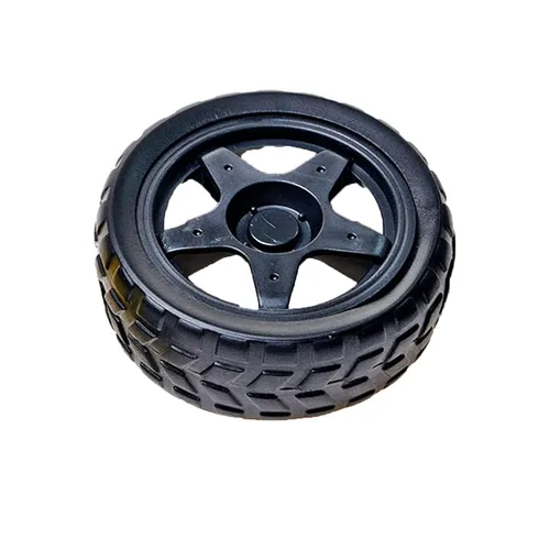 Miniatura 3 de 4PCS 2.559 in TT Motor Wheels Smart Car Chassis Robot Control remoto Ruedas de coche (negro)
