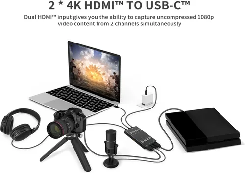Miniatura 2 de Tarjeta de captura de video H2U, pantalla HDMI 4k a USB se puede cambiar