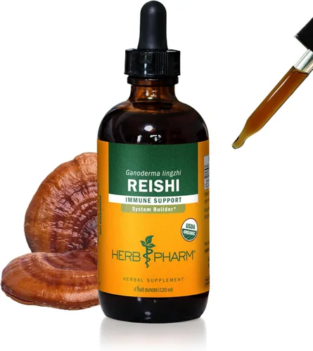 Herb Pharm Extracto líquido de hongos Reishi Drops Inmune System Builder, 4 onzas