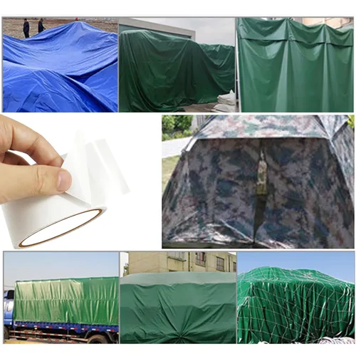 Miniatura 6 de HIFROM Cinta de reparación transparente para tienda, cinta de reparación de toldo, cinta de reparación de lona duradera súper pegajosa para tienda