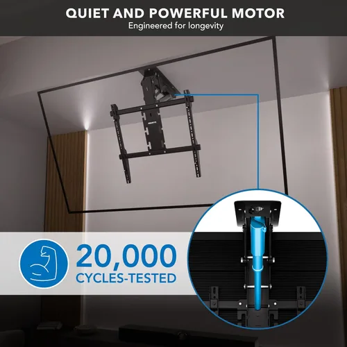 Miniatura 4 de Mount-It! Soporte motorizado para TV de techo – Soporte de TV eléctrico silencioso abatible para pantallas de 50 a 90 pulgadas, diseño desplegable