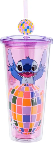 Miniatura 38 de Silver Buffalo Disney Una Loca Aventura de Goofy con Goofy, Max Goof, Roxanne y Bobby Zimuruski - Vaso de plástico para bebidas frías con tapa