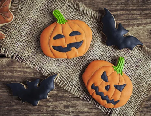 Miniatura 7 de Juego de cortadores de galletas de calabaza, 4 pulgadas, 3.22 pulgadas, 2 pulgadas, cortadores de galletas grandes para otoño, Halloween, Acción