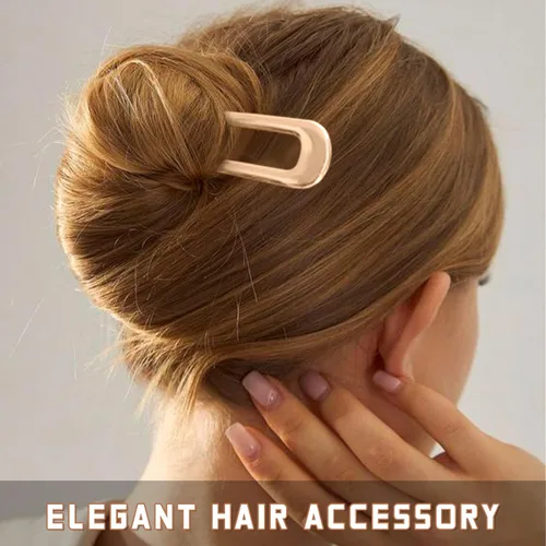 Miniatura 2 de Horquillas francesas para cabello grueso, horquillas de metal para mujeres y niñas, pasadores franceses en forma de U para moños, 5.5 pulgadas