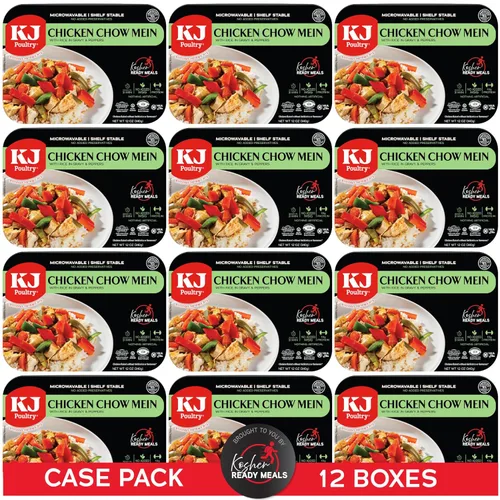 Miniatura 13 de KJ Poultry Kosher Ready Meals - Pollo Chow Mein, comidas de carne MRE listas para comer, sin gluten, halal, (1 unidad) preparado para entrada
