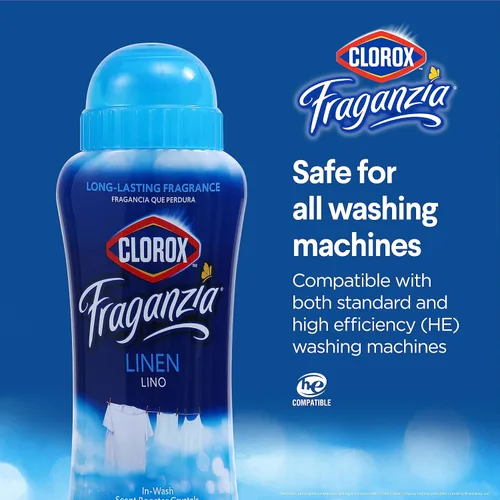 Miniatura 5 de Clorox Fraganzia - Cristales potenciadores de aroma para lavandería en aroma a lino - Perlas perfumadas para lavado para ropa y sábanas frescas