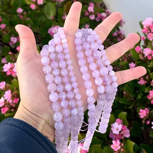 Miniatura 5 de Adabele GE14-10 - 2 hebras de piedras preciosas curativas de jade morado natural de 25/64 pulgadas (0.394 in), cuentas sueltas redondas