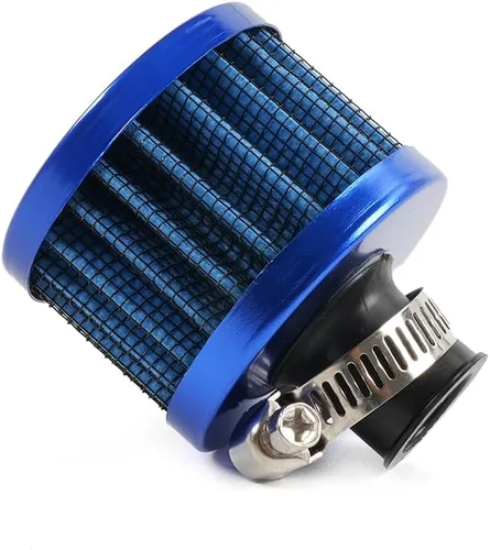 Miniatura 31 de 2 piezas de filtro de aire de entrada de aire frío con respiradero de 12 mm, filtro de respiración para tapa de válvulas para automóvil y Negro
