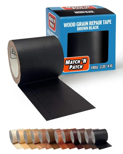 MATCH 'N PATCH Cinta de Reparación de Veta de Madera Realista - Cinta Adhesiva Duradera Multiusos para Muebles, Pisos, Gabinetes, Ventanas, Puertas,