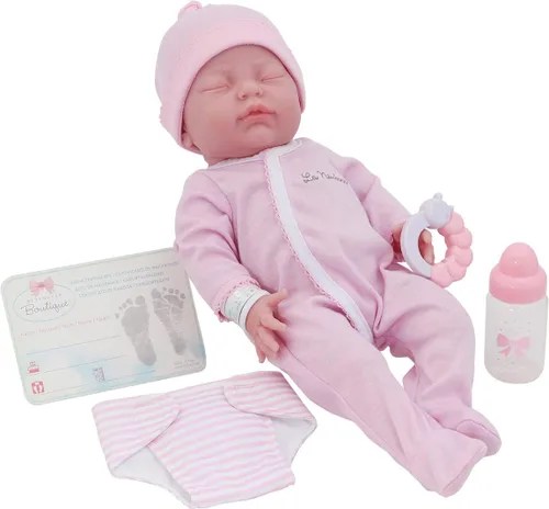 Miniatura 11 de Juego de regalo de muñeca bebé de 8 piezas JC Toys - La Newborn Nursery Muñeca realista de 14 pulgadas con accesorios Rosa A partir de 2 años