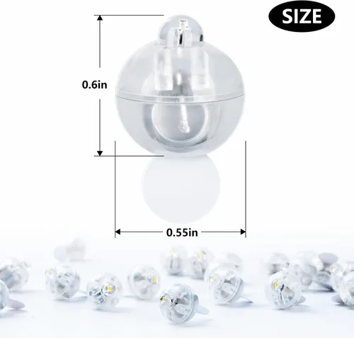 Miniatura 3 de 150 luces de globo redondas LED mini, lámpara de bola de globo, tiempo de espera largo, luces impermeables para farol de papel, globo, fiesta, boda
