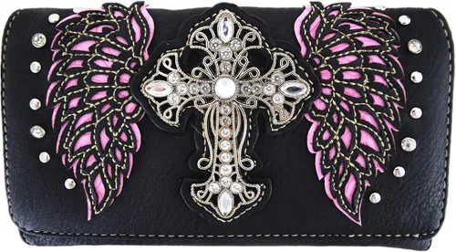 Miniatura 3 de Juego de cartera de estilo occidental con alas cortadas con láser para mujer