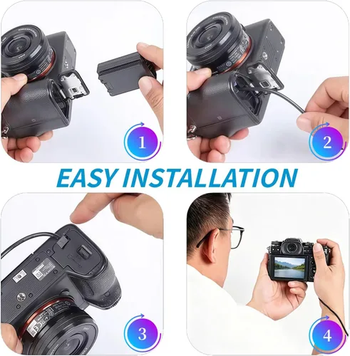 Miniatura 3 de Kit de adaptador de fuente de alimentación AC de batería falsa Kimaru NP-FZ100 para cámaras Sony Alpha A6600 A6700 ZV-E1, FX3 FX30 A7CII ZV-E10II