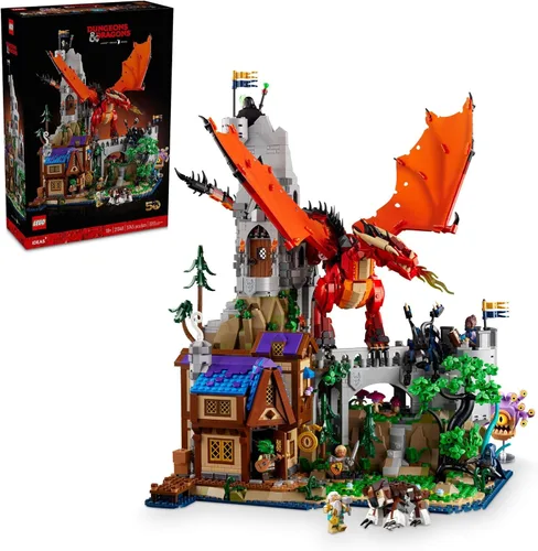 LEGO Ideas Dungeons & Dragons: Set de Construcción Red Dragon's Tale para Adultos, Idea de Regalo de Dungeons & Dragons, Modelo de Fantasía para
