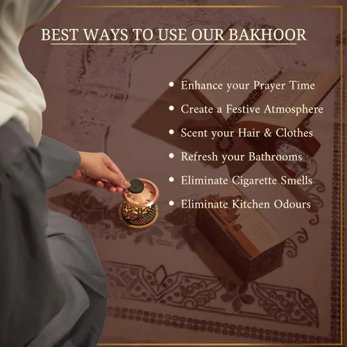 Miniatura 6 de Dukhni Maamoul Bakhoor caja de variedad con quemador y aceite Attar Set Auténtico incienso árabe y aceites de fragancia Conjuntos de regalo