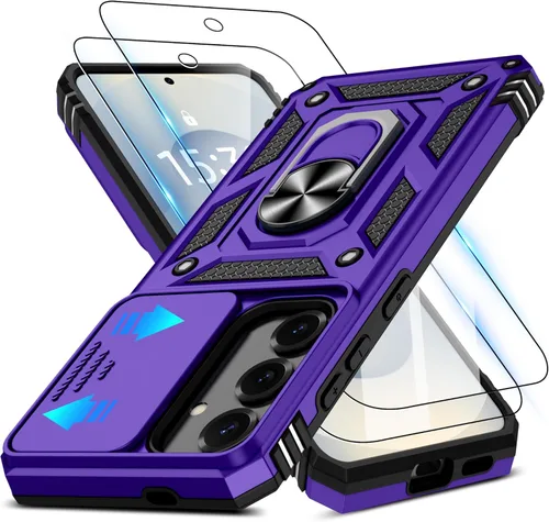 Miniatura 83 de ATUMP Funda para OnePlus Nord N200 5G con protector de pantalla HD con cubierta para cámara deslizante, soporte de anillo de rotación de 360°