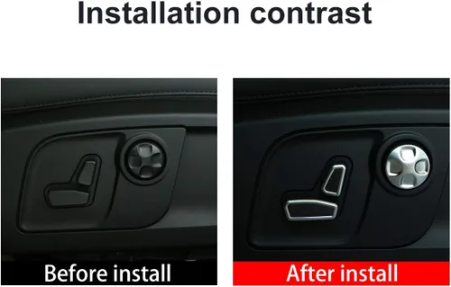 Miniatura 2 de Cubierta de botón de ajuste de asiento de coche cromada ABS para Alfa Romeo Giulia Stelvio 2017-2020