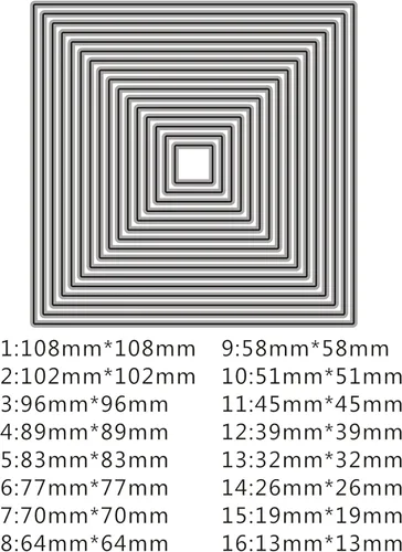 Miniatura 5 de Troqueles para álbumes de recortes, marco de capas de corte de metal para hacer tarjetas, plantilla de perforación de manualidades de papel, 16