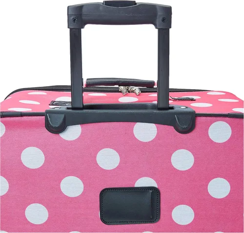 Miniatura 6 de Rockland Vara Softside - Juego de equipaje vertical de 3 piezas, Rosado con puntos, Vara Softside - Juego de equipaje vertical de 3 piezas