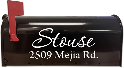 Miniatura 9 de Calcomanías personalizadas para buzón de correo VWAQ-CMB1 (12 x 6 pulgadas, negro)
