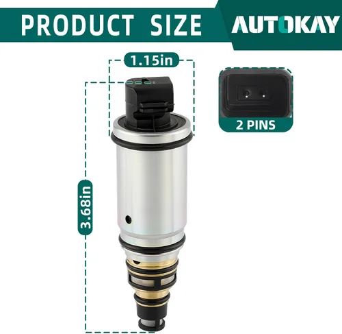 Miniatura 2 de AUTOKAY Válvula de control electrónico del compresor del A/C se ajusta para Hyundai Sonata 2.0L 2.4L 2011-2014