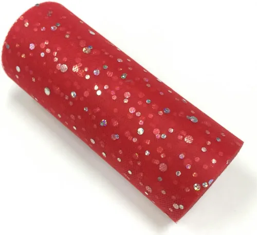 Miniatura 36 de Rollo de tul con lentejuelas con purpurina, decoración de boda, suministros de organza para fiestas de cumpleaños, carrete de tela, vestido tutú
