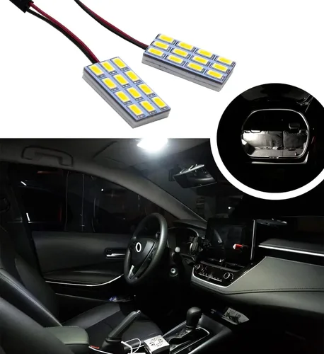 Miniatura 4 de HYUGA 2x 12SMD 5630 Luz de Panel LED de Luz Cálida Blanca 4500K Auto para Interior de Coche DC 12V-24V con Adaptadores T10 / BA9S / Festoon
